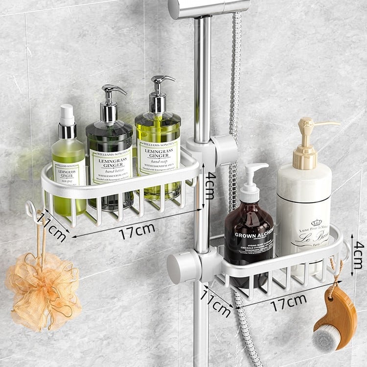 Рафт за баня за съхранение, алуминиева сплав, оксидирана повърхност, товароподемност 10-15 кг, 1 ниво, модел PTT-SLTZWJ-QH-A