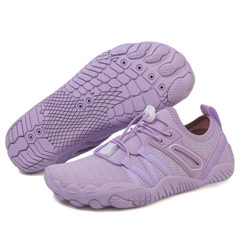 Обувки за речни преходи, унисекс, дишащи водни обувки с горна част от въздушен слой и антиплъзгаща гумена подметка, нисък профил