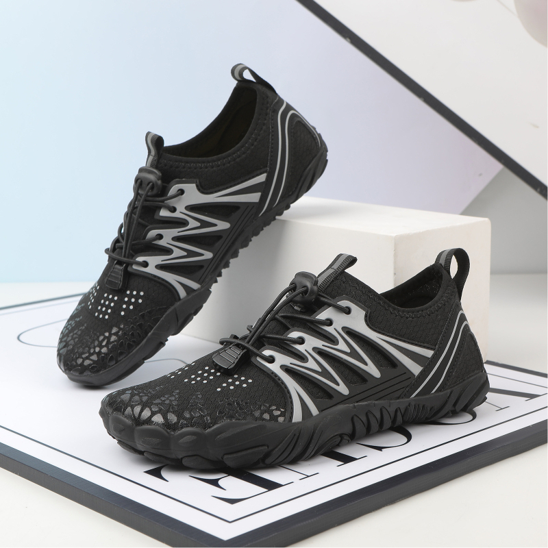 Обувки за речни преходи, унисекс, дишащи водни обувки с горна част от въздушен слой и антиплъзгаща гумена подметка, нисък профил