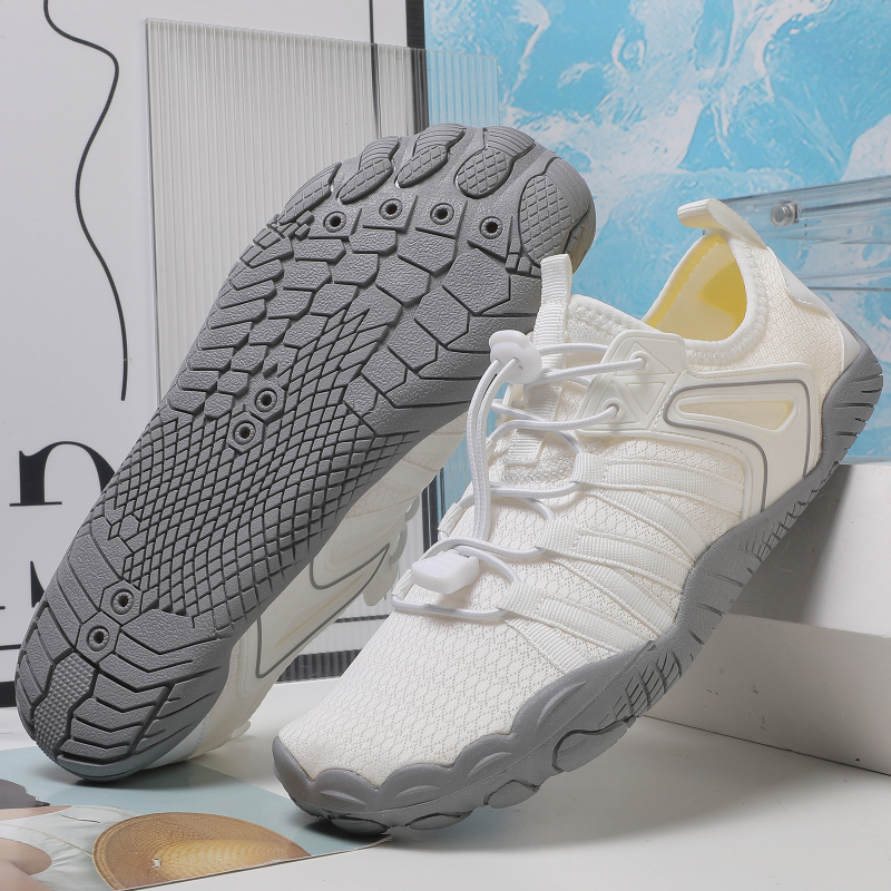 Обувки за речни преходи, унисекс, дишащи водни обувки с горна част от въздушен слой и антиплъзгаща гумена подметка, нисък профил