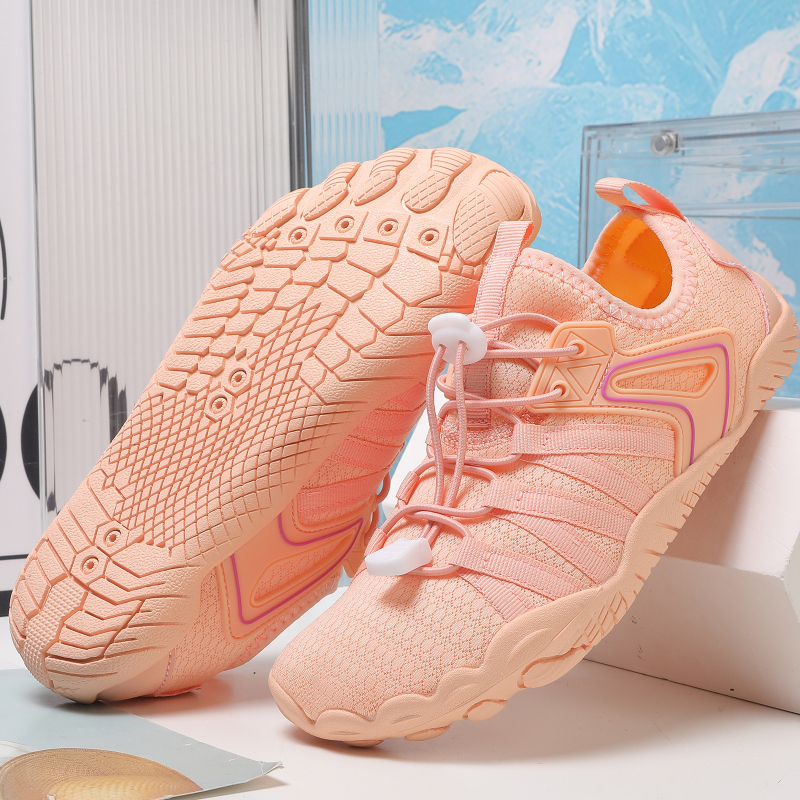 Обувки за речни преходи, унисекс, дишащи водни обувки с горна част от въздушен слой и антиплъзгаща гумена подметка, нисък профил