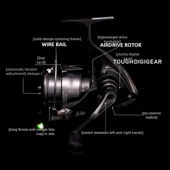 Daiwa Crossfire LT spinnereeli, universaalne kasutus, 4 laageri, pöörlev käepide