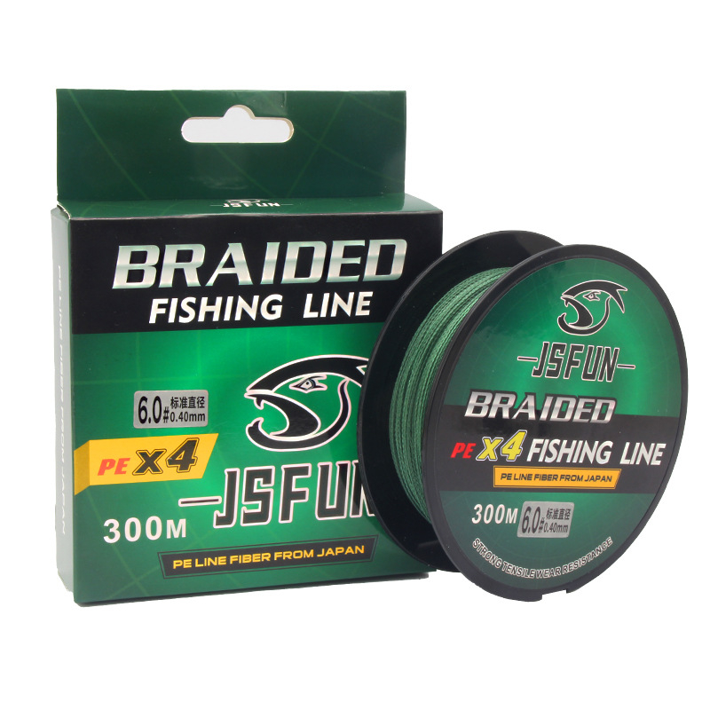 Glavna linija PE, duljina 300–500 m, konstrukcija od 8 i 4 vlakna, visoka čvrstoća, otporna na habanje, za morski ribolov i bacanje