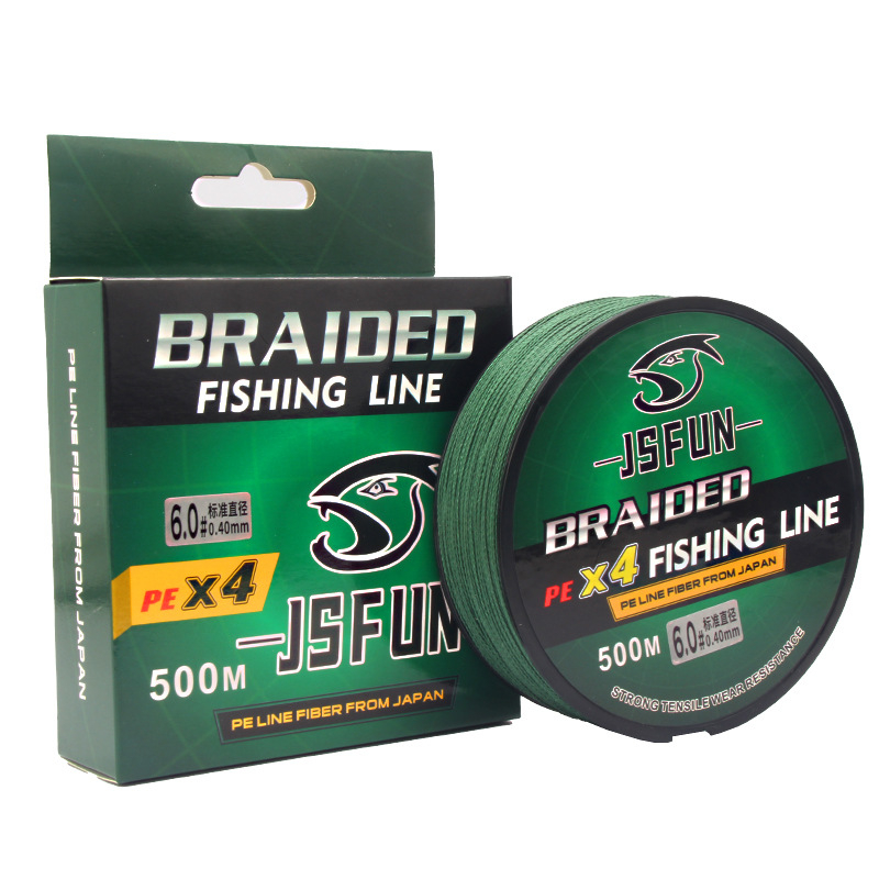 Glavna linija PE, duljina 300–500 m, konstrukcija od 8 i 4 vlakna, visoka čvrstoća, otporna na habanje, za morski ribolov i bacanje