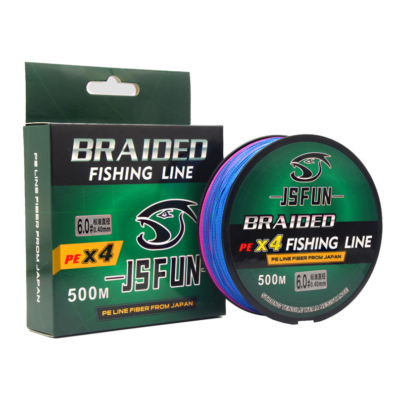 Glavna linija PE, duljina 300–500 m, konstrukcija od 8 i 4 vlakna, visoka čvrstoća, otporna na habanje, za morski ribolov i bacanje