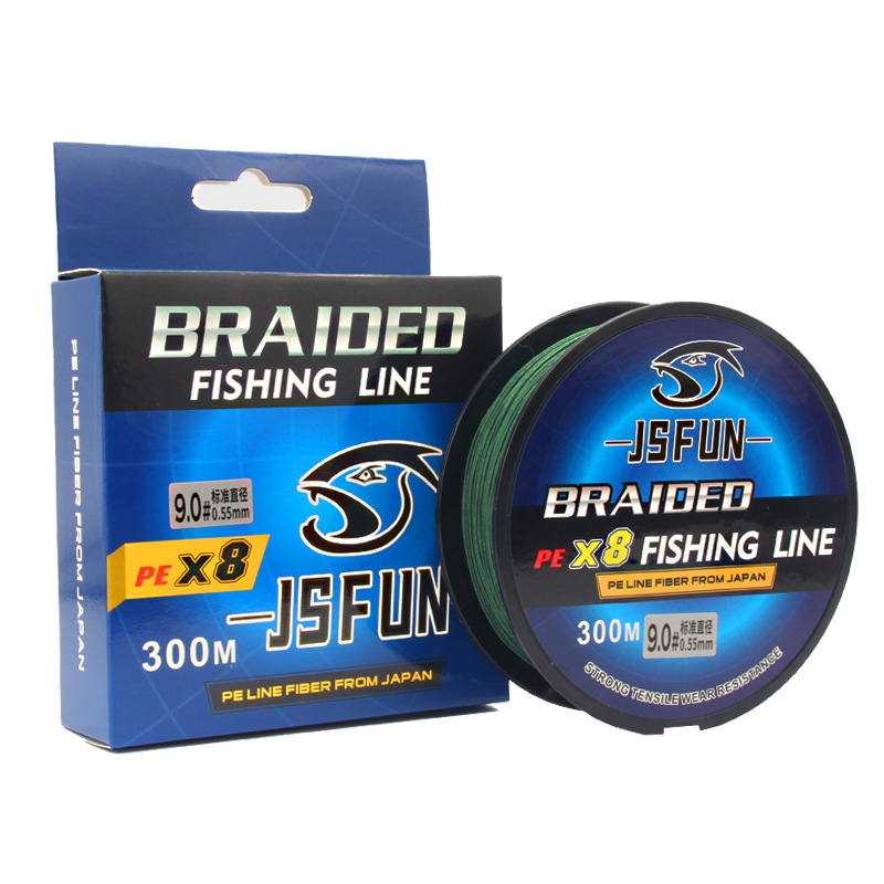 Glavna linija PE, duljina 300–500 m, konstrukcija od 8 i 4 vlakna, visoka čvrstoća, otporna na habanje, za morski ribolov i bacanje