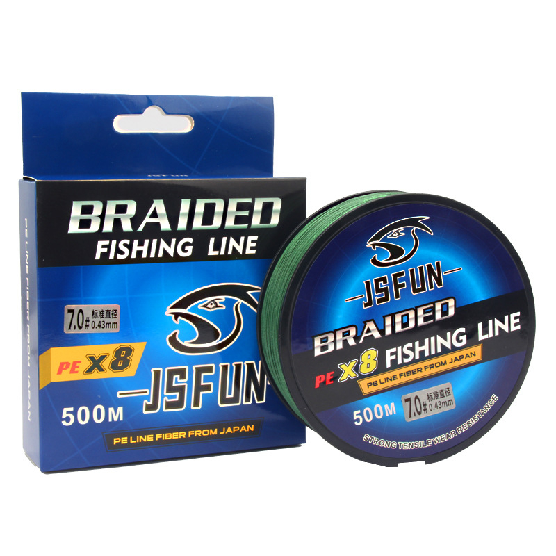 Glavna linija PE, duljina 300–500 m, konstrukcija od 8 i 4 vlakna, visoka čvrstoća, otporna na habanje, za morski ribolov i bacanje