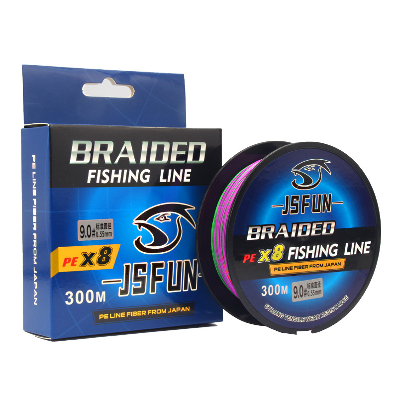 Glavna linija PE, duljina 300–500 m, konstrukcija od 8 i 4 vlakna, visoka čvrstoća, otporna na habanje, za morski ribolov i bacanje
