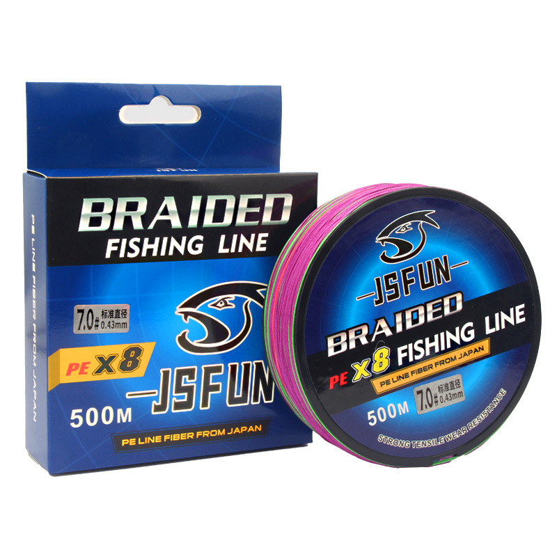 Glavna linija PE, duljina 300–500 m, konstrukcija od 8 i 4 vlakna, visoka čvrstoća, otporna na habanje, za morski ribolov i bacanje