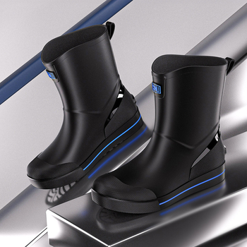 Meeste lühikesed vihmasaapad, veekindlad, libisemiskindlad, kulumiskindlad, sobivad kõigile aastaaegadele