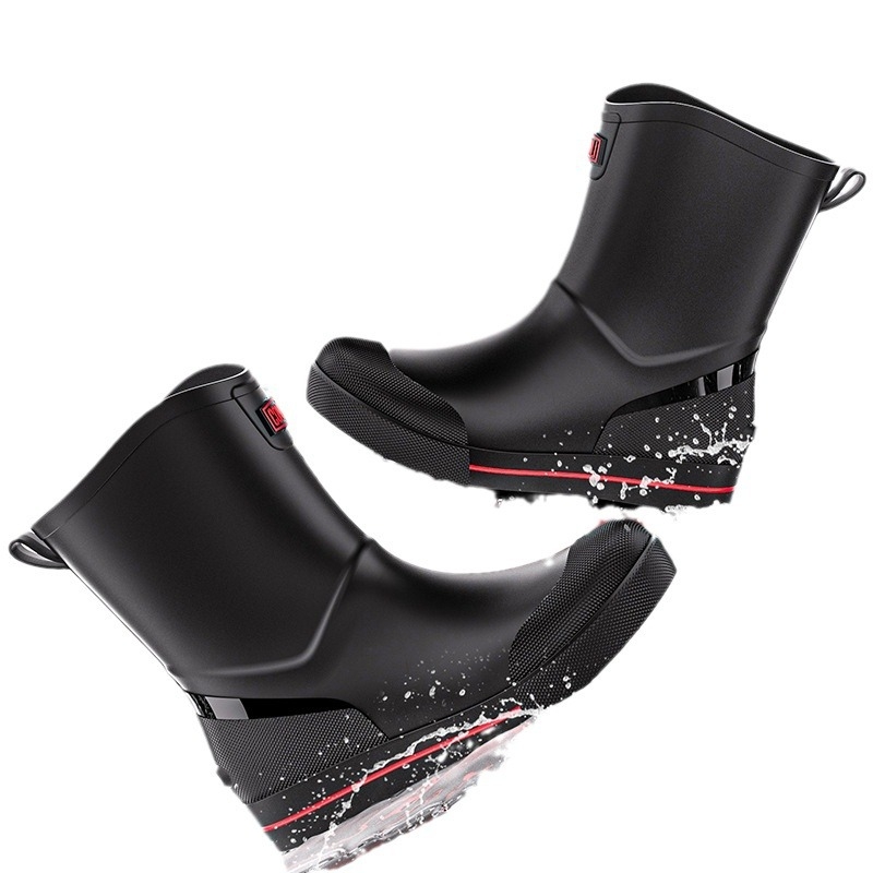 Meeste lühikesed vihmasaapad, veekindlad, libisemiskindlad, kulumiskindlad, sobivad kõigile aastaaegadele