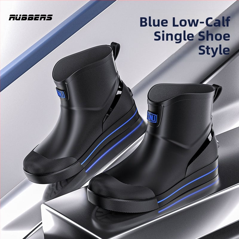 Meeste lühikesed vihmasaapad, veekindlad, libisemiskindlad, kulumiskindlad, sobivad kõigile aastaaegadele