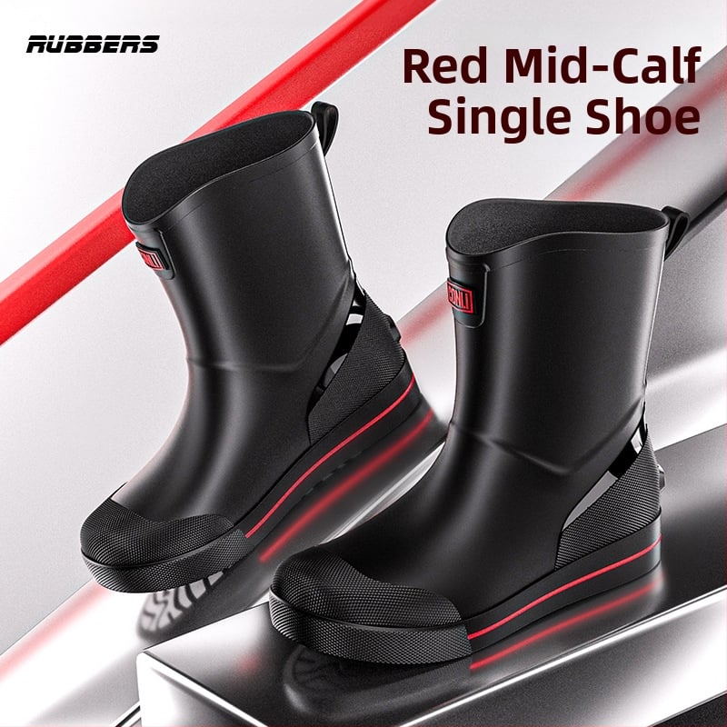 Meeste lühikesed vihmasaapad, veekindlad, libisemiskindlad, kulumiskindlad, sobivad kõigile aastaaegadele