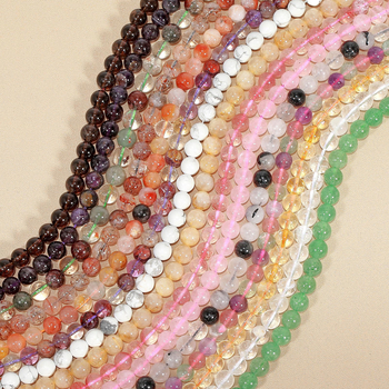 Jinghui DIY pleteni set perli — prirodni kristali, zlatovlasni kristal, citrin i druge perle za poluproizvode nakita