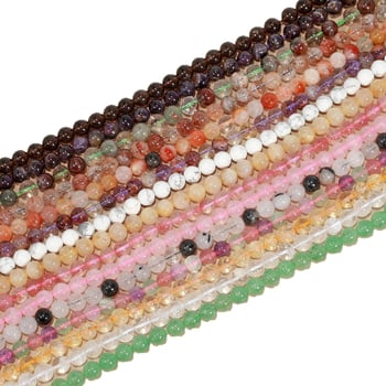 Jinghui DIY pleteni set perli — prirodni kristali, zlatovlasni kristal, citrin i druge perle za poluproizvode nakita