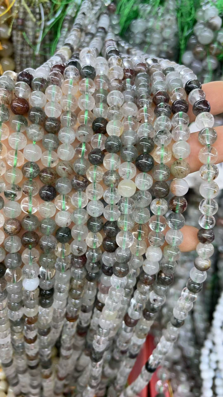 Jinghui DIY pleteni set perli — prirodni kristali, zlatovlasni kristal, citrin i druge perle za poluproizvode nakita