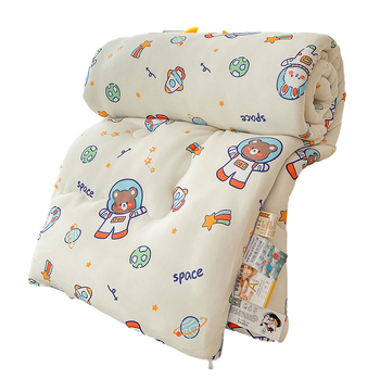 Kūdikių antklodė iš sojų pluošto su megztu medvilniniu veliūro viršeliu, rudens–žiema, svoris 6–7 jin (apie 3–3,5 kg)