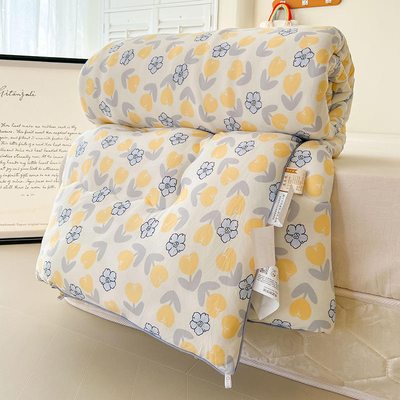 Kūdikių antklodė iš sojų pluošto su megztu medvilniniu veliūro viršeliu, rudens–žiema, svoris 6–7 jin (apie 3–3,5 kg)