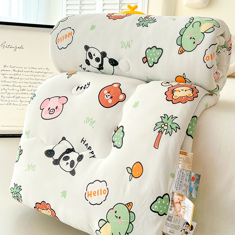 Kūdikių antklodė iš sojų pluošto su megztu medvilniniu veliūro viršeliu, rudens–žiema, svoris 6–7 jin (apie 3–3,5 kg)