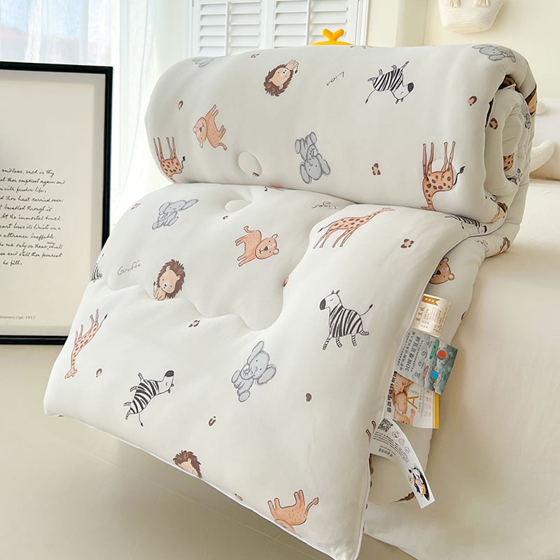 Kūdikių antklodė iš sojų pluošto su megztu medvilniniu veliūro viršeliu, rudens–žiema, svoris 6–7 jin (apie 3–3,5 kg)