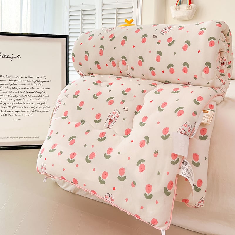 Kūdikių antklodė iš sojų pluošto su megztu medvilniniu veliūro viršeliu, rudens–žiema, svoris 6–7 jin (apie 3–3,5 kg)