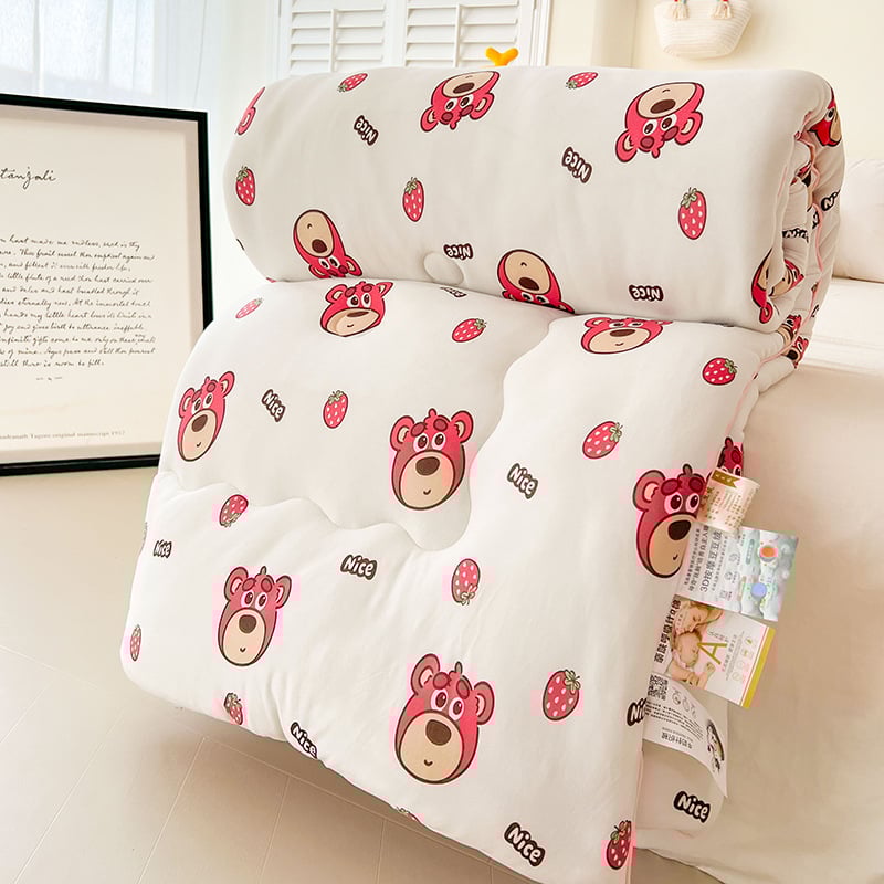 Kūdikių antklodė iš sojų pluošto su megztu medvilniniu veliūro viršeliu, rudens–žiema, svoris 6–7 jin (apie 3–3,5 kg)