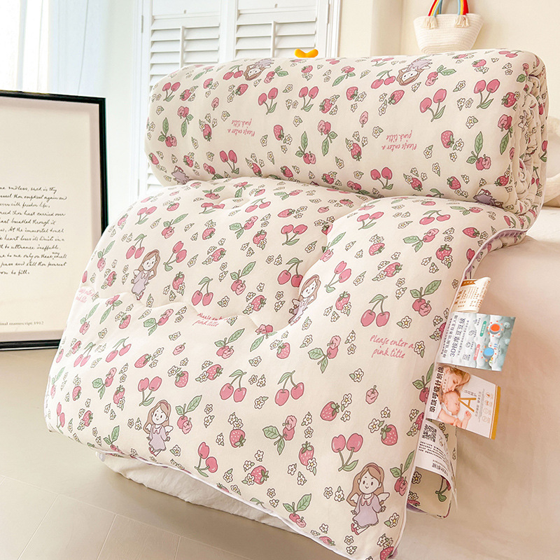 Kūdikių antklodė iš sojų pluošto su megztu medvilniniu veliūro viršeliu, rudens–žiema, svoris 6–7 jin (apie 3–3,5 kg)