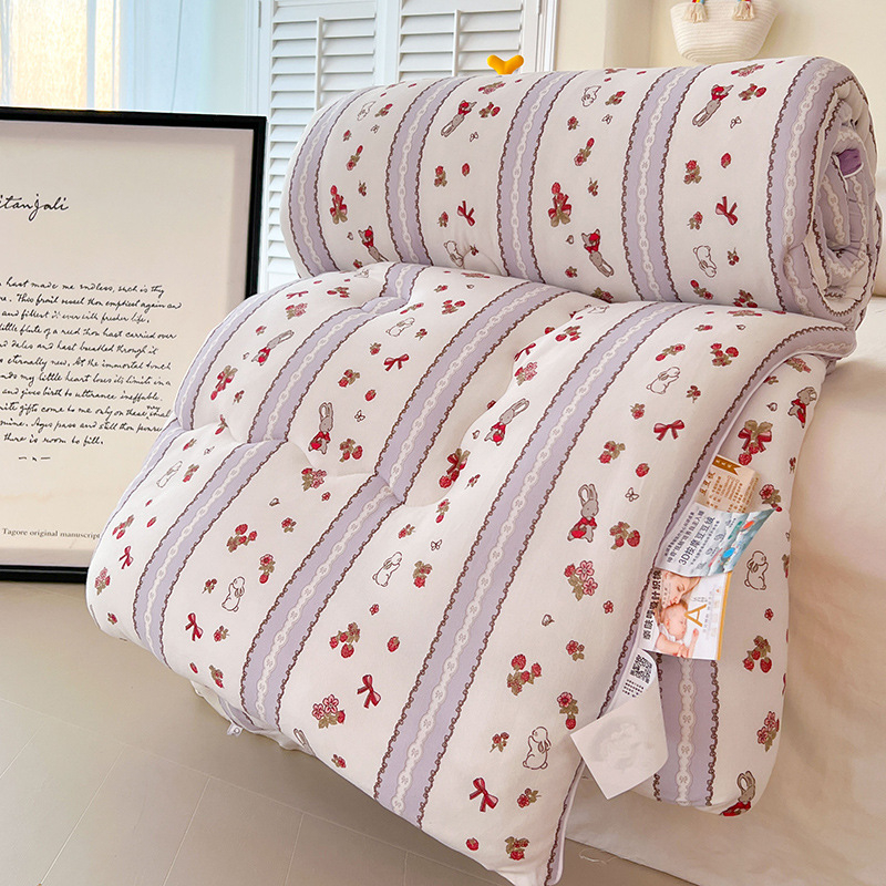 Kūdikių antklodė iš sojų pluošto su megztu medvilniniu veliūro viršeliu, rudens–žiema, svoris 6–7 jin (apie 3–3,5 kg)