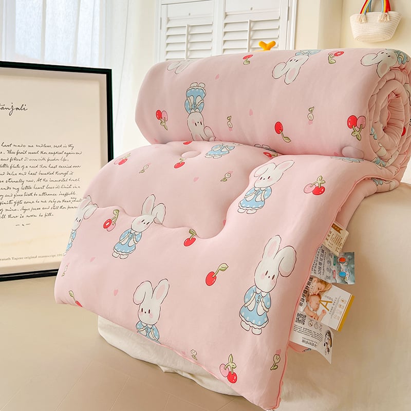 Kūdikių antklodė iš sojų pluošto su megztu medvilniniu veliūro viršeliu, rudens–žiema, svoris 6–7 jin (apie 3–3,5 kg)