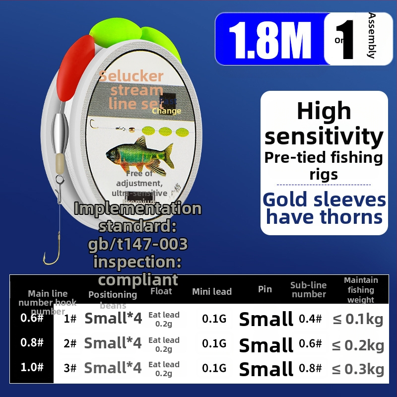 Set za ribolov za potok, karbonska žica, duljina 1 m, za ribolov u potoku