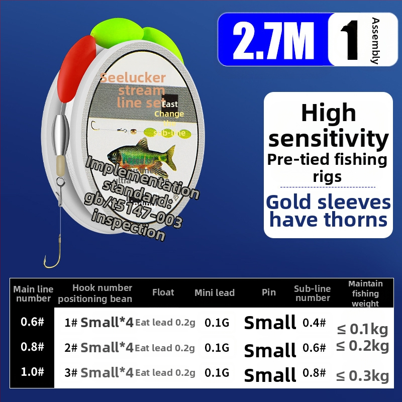 Set za ribolov za potok, karbonska žica, duljina 1 m, za ribolov u potoku