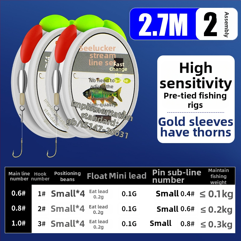 Set za ribolov za potok, karbonska žica, duljina 1 m, za ribolov u potoku