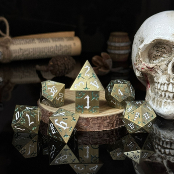 Metalne kocke za TRPG i stolne igre, cinkova legura, stil pravokutnog kuta, oblik Drugi, mogućnost prilagodbe, pogodno za šah i kartične zabave