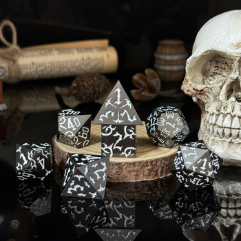 Metalne kocke za TRPG i stolne igre, cinkova legura, stil pravokutnog kuta, oblik Drugi, mogućnost prilagodbe, pogodno za šah i kartične zabave
