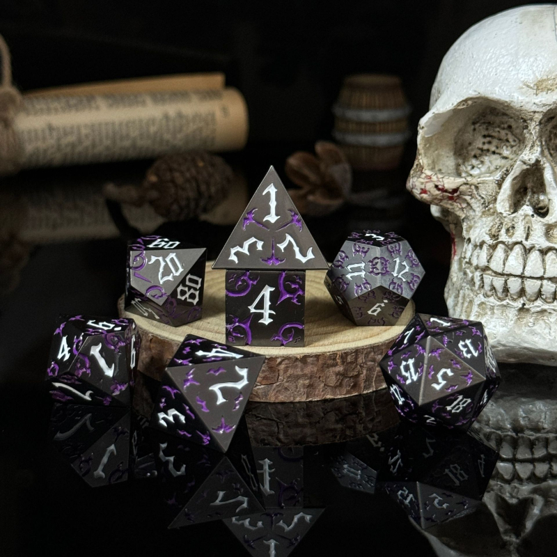 Metalne kocke za TRPG i stolne igre, cinkova legura, stil pravokutnog kuta, oblik Drugi, mogućnost prilagodbe, pogodno za šah i kartične zabave