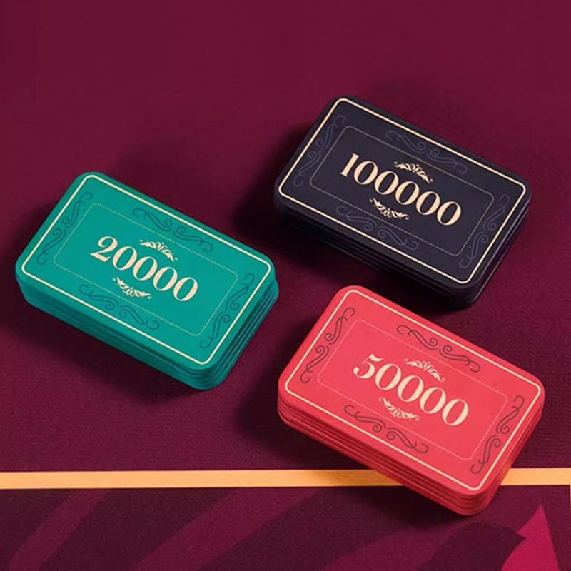 Poker čipovi tokene, kvadratni blok dizajn, brend JoieCasino Qiao Yue, materijal visokodenzitetni polimerni kompozit, za šah i kartične igre
