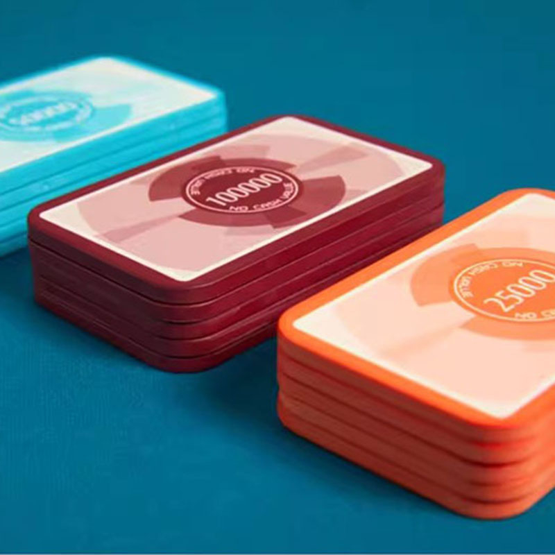 Poker čipovi tokene, kvadratni blok dizajn, brend JoieCasino Qiao Yue, materijal visokodenzitetni polimerni kompozit, za šah i kartične igre