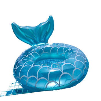 Prsten za plivanje sirena za djecu, debeli dizajn, dizajn za pazuh, protiv prevrnutja, materijal od svile s cvjetnim uzorkom, uzorak 69850