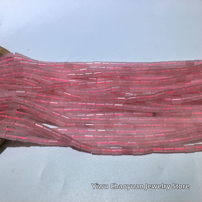 Perle od prirodnog kamena, cilindrične, 8 mm, s rupom za izradu DIY nakita
