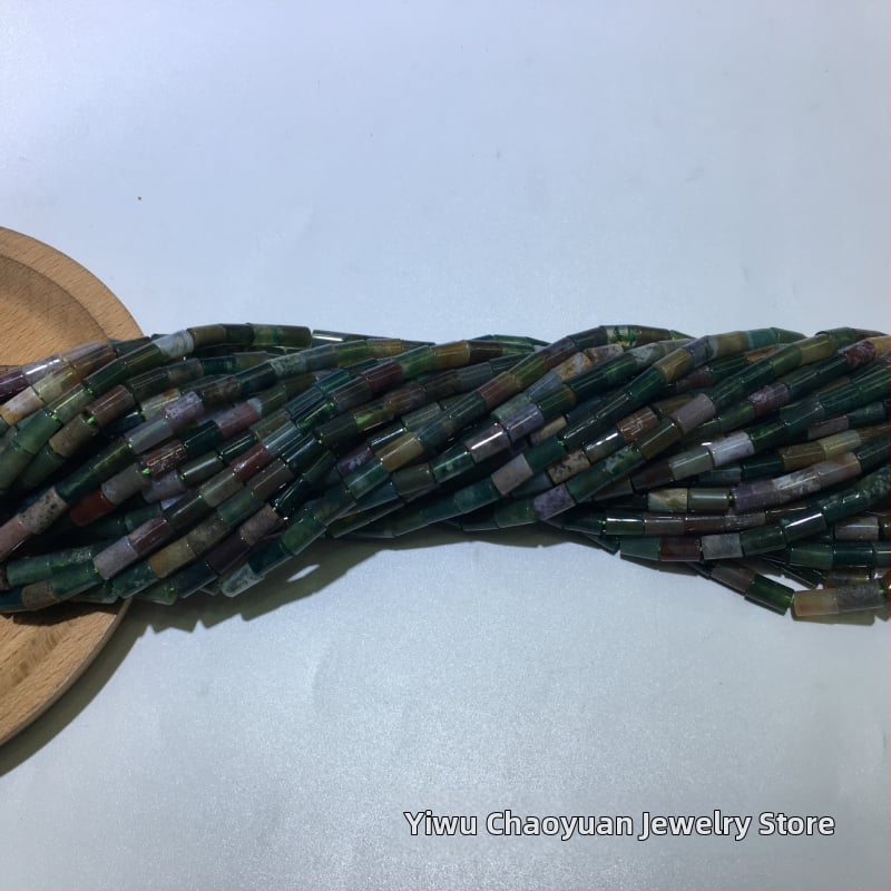Perle od prirodnog kamena, cilindrične, 8 mm, s rupom za izradu DIY nakita