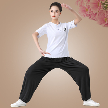 Unisex set Tai Chi odjeće - tkanina od 85% pamuka, podstava od pamuka 85%, jednobojni uzorak, fitness i plesna odjeća za proljeće-ljeto