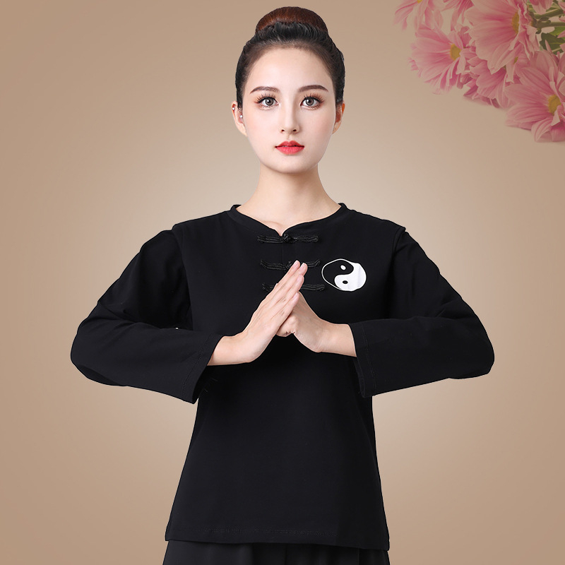 Unisex set Tai Chi odjeće - tkanina od 85% pamuka, podstava od pamuka 85%, jednobojni uzorak, fitness i plesna odjeća za proljeće-ljeto