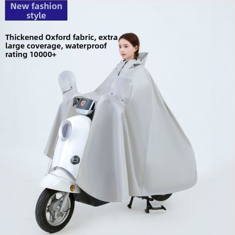 Mingjia elektrilise sõiduki ja mootorratta vihmpončo, Oxford kangas 0,2 mm, PVC veekindel kiht, taaskasutatav, kohandatav, täiskasvanutele