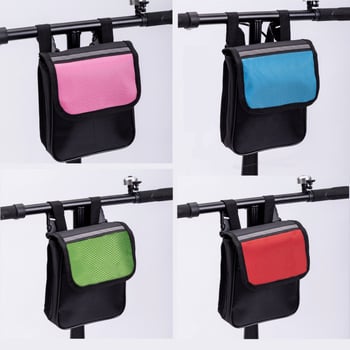 Велосипедна предна чанта за ръкохватка, водоустойчива, с двойно отделение за телефон