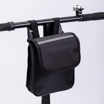 Велосипедна предна чанта за ръкохватка, водоустойчива, с двойно отделение за телефон