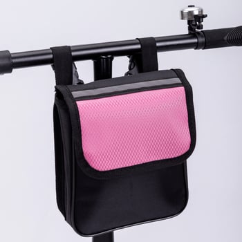 Велосипедна предна чанта за ръкохватка, водоустойчива, с двойно отделение за телефон