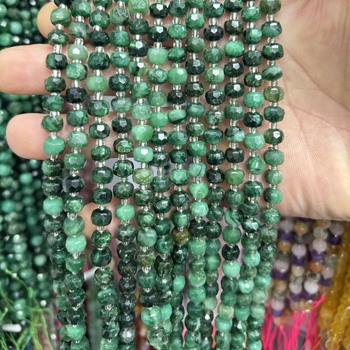 6x8 mm prirodni kamen ahat i turmalin, kotačasto rezane fasetirane perle, polugotovi dijelovi za DIY nakit za ogrlicu i narukvicu