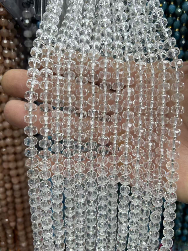 6x8 mm prirodni kamen ahat i turmalin, kotačasto rezane fasetirane perle, polugotovi dijelovi za DIY nakit za ogrlicu i narukvicu