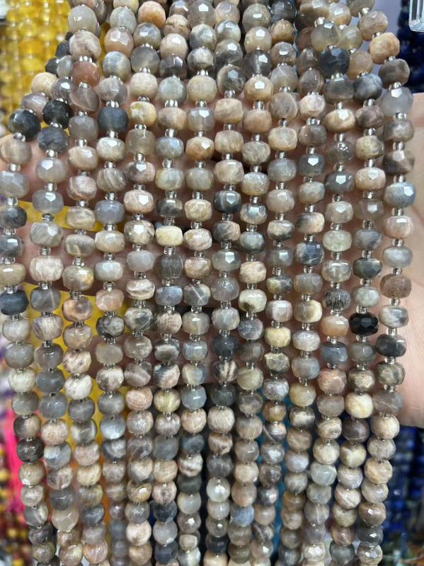 6x8 mm prirodni kamen ahat i turmalin, kotačasto rezane fasetirane perle, polugotovi dijelovi za DIY nakit za ogrlicu i narukvicu