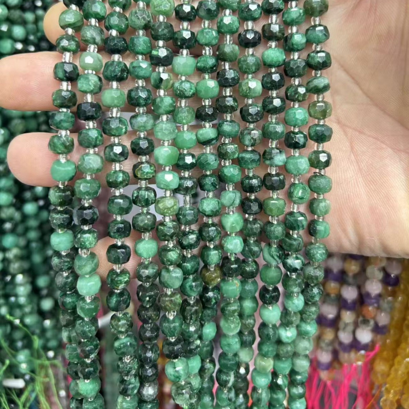 6x8 mm prirodni kamen ahat i turmalin, kotačasto rezane fasetirane perle, polugotovi dijelovi za DIY nakit za ogrlicu i narukvicu